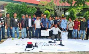 Wartawan Muara Enim Demo Kasus Intimidasi Oknum Polisi