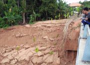 Telan Dana Rp 7 M, Baru Dua Bualan Dibangun Talud Jembatan Enim III Sudah Hancur Lebur