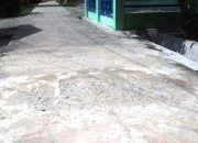 Belum Seumur Jagung Jalan Rabat Beton Sudah Pecah-Pecah dan Retak, Kades Di Labuhanbatu Malah Salahkan Warganya