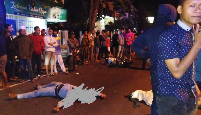 Kecelakaan Maut  Libatkan Tiga Sepeda Motor Di  Jombang, Dua Korban Tewas Dan Satu Luka Berat