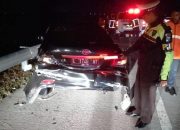 Kecelakaan Beruntun Di Tol Ngawi-Madiun, Vios Vs Mobilio 4 Orang Terluka