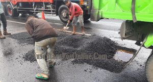 Hanya Hitungan Minggu Proyek Jalan Nasional Rp 41,779 Milyar Di Jombang Hancur