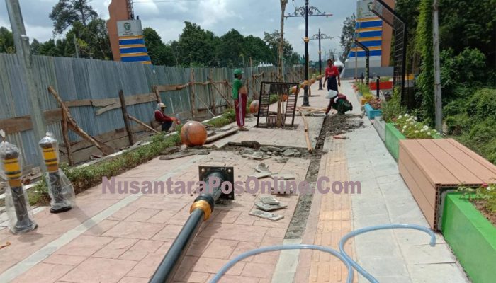 Proyek Pendestrian Di Gerbang Selamat Datang Muara Enim Amburadul