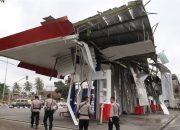 Sebuah SPBU Di Ambarawa Rusak Parah Disapu Puting Beliung