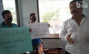 Aksi Solidaritas Bela Wartawan Tempo Di Jombang Dihalangi Polisi