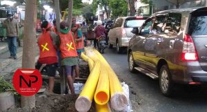 Proyek Pengerjaan Jargas Di JL RE Martadinata Jombang Dikeluhkan