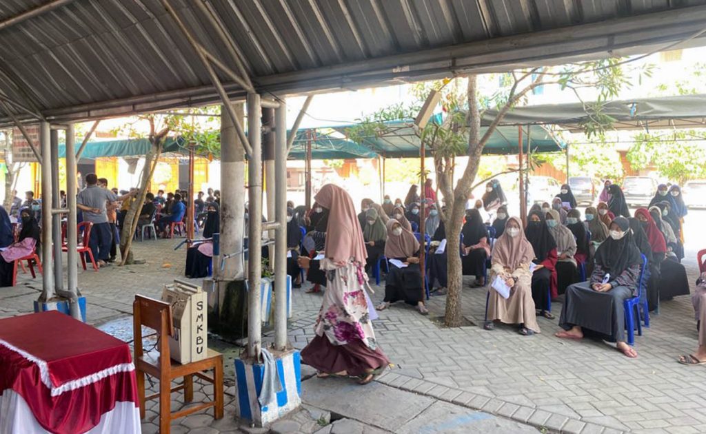 Vaksinasi Santri Ponpes Gadingmangu Kecamatan Perak Jombang