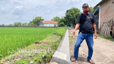 Tingkatkan Produktifitas Lahan Pertanian, Pemdes Sukosari Jombang Bangun Saluran Irigasi