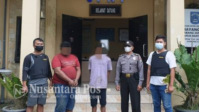 Maling Tiang Telphon, Dua Warga Sidoarjo, Diringkus Polisi Jombang