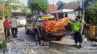 Polisi Gagalkan Penerbangan Balon Udara di Desa Ngumpul Jombang
