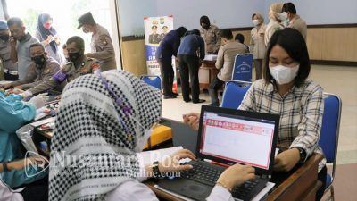 Bantu Pasokan PMI, Ratusan Personel Polres Jombang Donorkan Darah