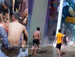 Seluncuran Air Waterpark di Kenjeran Surabaya Ambrol, 16  Korban Terluka
