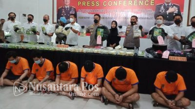 8 Pengedar Narkoba Surabaya Diringkus Polisi, BB 90 Kg Sabu dan 13 Kg Ganja