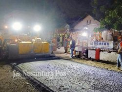 Melalui BKK Kabupaten, Pemdes Turipinggir Jombang Bangun Jalan Aspal Hotmix
