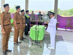 Kades Pagerwojo Jombang Melantik 3 Perangkat Desa