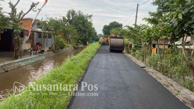 Pemdes Blimbing Jombang, Bangun Jalan Aspal Hotmix Melalui BKK Kabupaten