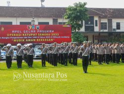Apel Gelar Pasukan Operasi Ketupat Semeru 2023 Polres Jombang
