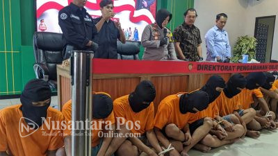 12 Pelaku Begal di Mojokerto Ditangkap Usai Keroyok Pemotor Asal Jombang