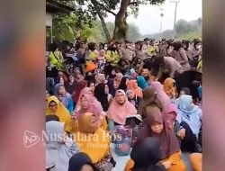 Viral : Aksi Damai Ngaji Yasinan Ibu-Ibu di Jalan Masuk PT FPIL Jambi Dibubarkan Paksa Polisi