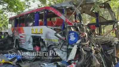 Ini Data Tabrakan Maut Bus Sugeng Rahayu Vs Eka di Ngawi