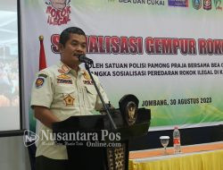 Satpol PP Jombang Kembali Gelar Sosialisasi Gempur Rokok Ilegal, Sasar PKL Dan Ojol