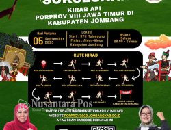 Porprov Jatim VIII, Jombang Gelar Kirab Api Obor PORPROV Di 21 Kecamatan