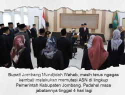 Menjabat Tinggal 4 Hari, Bupati Jombang Masi Ngegas Kembali Lakukan Mutasi 10 ASN