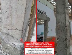 Dikerjakan Asal Jadi, Proyek SDN Dukuharum Dari POKIR DPRD Jombang Akhirnya Dibongkar