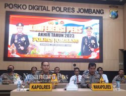 Polres Jombang Mengelar Konfrensi Pers Akhir Tahun  2023
