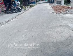 Baru Selesai Dibangun Jalan Rabad Beton di Desa Sumberagung Jombang Sudah Hancur