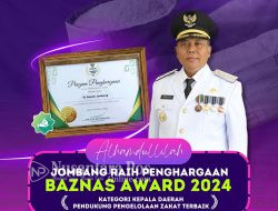 Pj Bupati Jombang Terima Penghargaan Baznas Award 2024