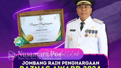 Pj Bupati Jombang Terima Penghargaan Baznas Award 2024