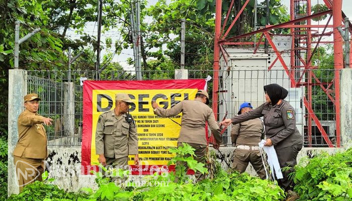 Tak Kantongi Izin, Pemkab Jombang Segel Tower BTS di Jelak Ombo
