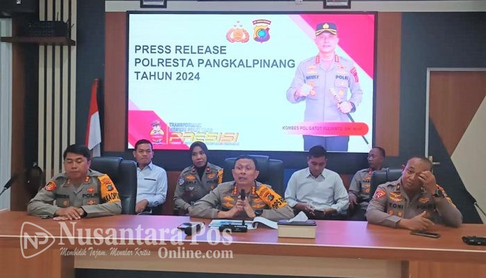 Catatan Penanganan Kasus Polresta Pangkalpinang Meningkat Sepanjang 2024