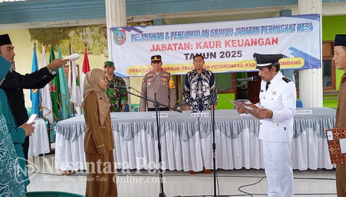 Kades Tugusumberjo Jombang lantik Kaur Keuangan Baru