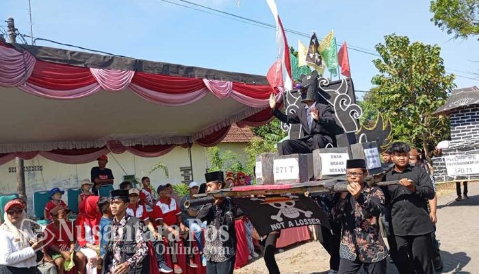 Pemdes Sambirejo Jombang Gelar Karnaval Meriahkan HUT ke-80 RI