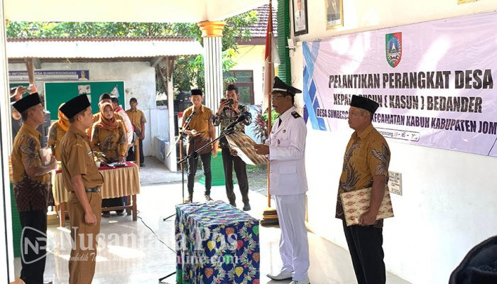 Sunarto Kades Sumbergondang Jombang Lantik Kasun Bedander