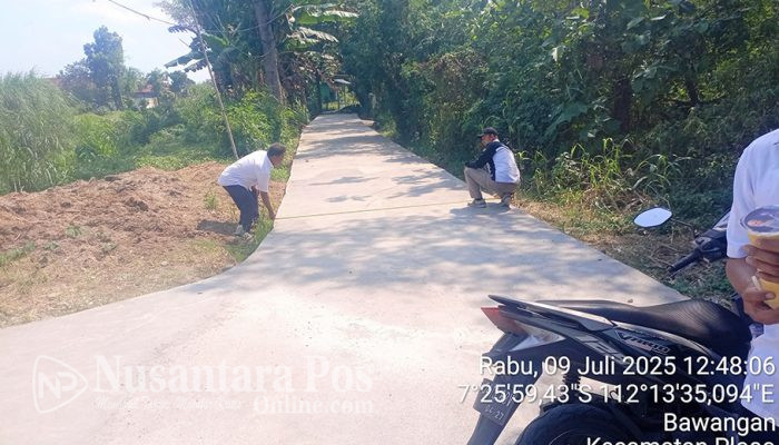Pemdes  Kedungdowo Jombang Bangun Jalan, Drainase dan TPT dari DD 2025