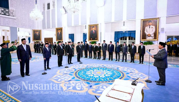 Presiden Prabowo Lantik Empat Menteri dan Satu Wakil Menteri