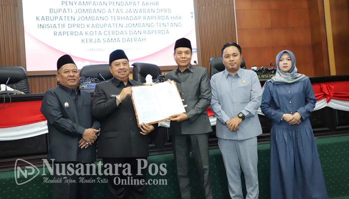 Pemkab Dan DPRD Jombang Sahkan Dua Ranperda Menjadi Perda