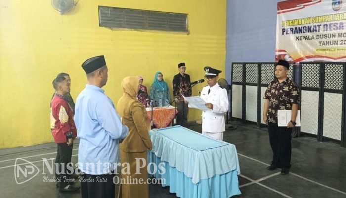 Pelantikan Perangkat Desa Mojowarno Jombang : Perkuat Struktur Pemdes