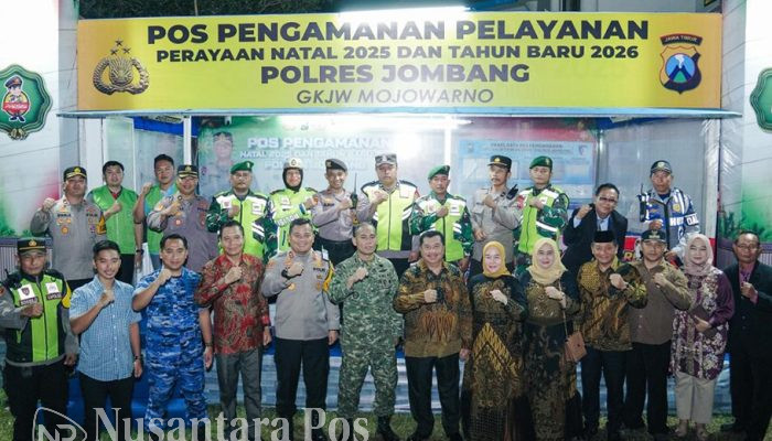 Pastikan Perayaan Natal Aman, Kapolres Jombang Kunjungi Gereja dan Pos Pengamanan