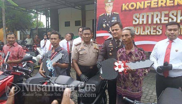 Polres Jombang Ringkus 17 Pelaku Curanmor Lintas Daerah