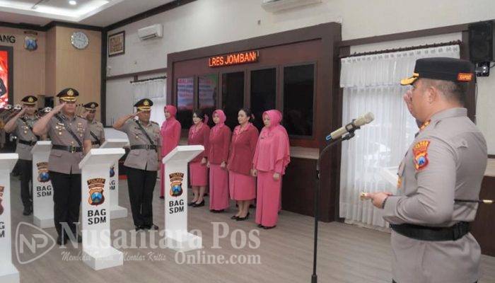 Polres Jombang Gelar Sertijab Waka Polres, Kabagops, Kasat Lantas dan Pengukuhan Kasiwas