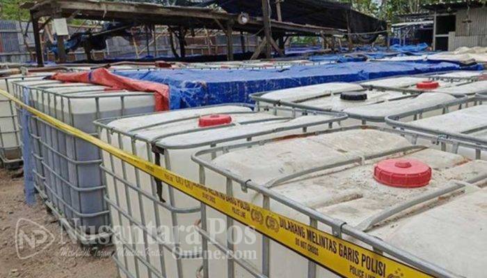 Polisi Gerebek 3 Gudang BBM Ilegal di Pesawaran Lampung, 203 Ton Solar Disita
