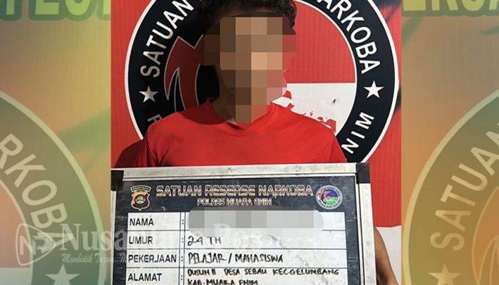 Edarkan Sabu Mahasiswa Asal Glumbang Muara Enim Ditangkap