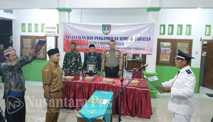 Kades Sumberjo Jombang Lantik Kepala Dusun Sumberjo