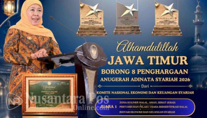 Jatim Borong 8 Penghargaan Anugerah Adinata Syariah 2026