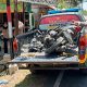 Rem Ngeblong, Pemotor Tabrak Warung di Jalur Pacet Mojokerto Akibatnya Tiga Orang Terluka