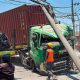 Truk Kontainer Hantam Truk Bata Ringan di Bypass Krian, 3 PJU Roboh